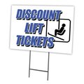 Signmission Discount Lift Tickets Yard & Stake outdoor plastic coroplast window, C-1216-DS-Discount Lift Tickets C-1216-DS-Discount Lift Tickets